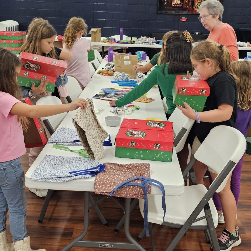 Packing Operation Christmas Child Boxes